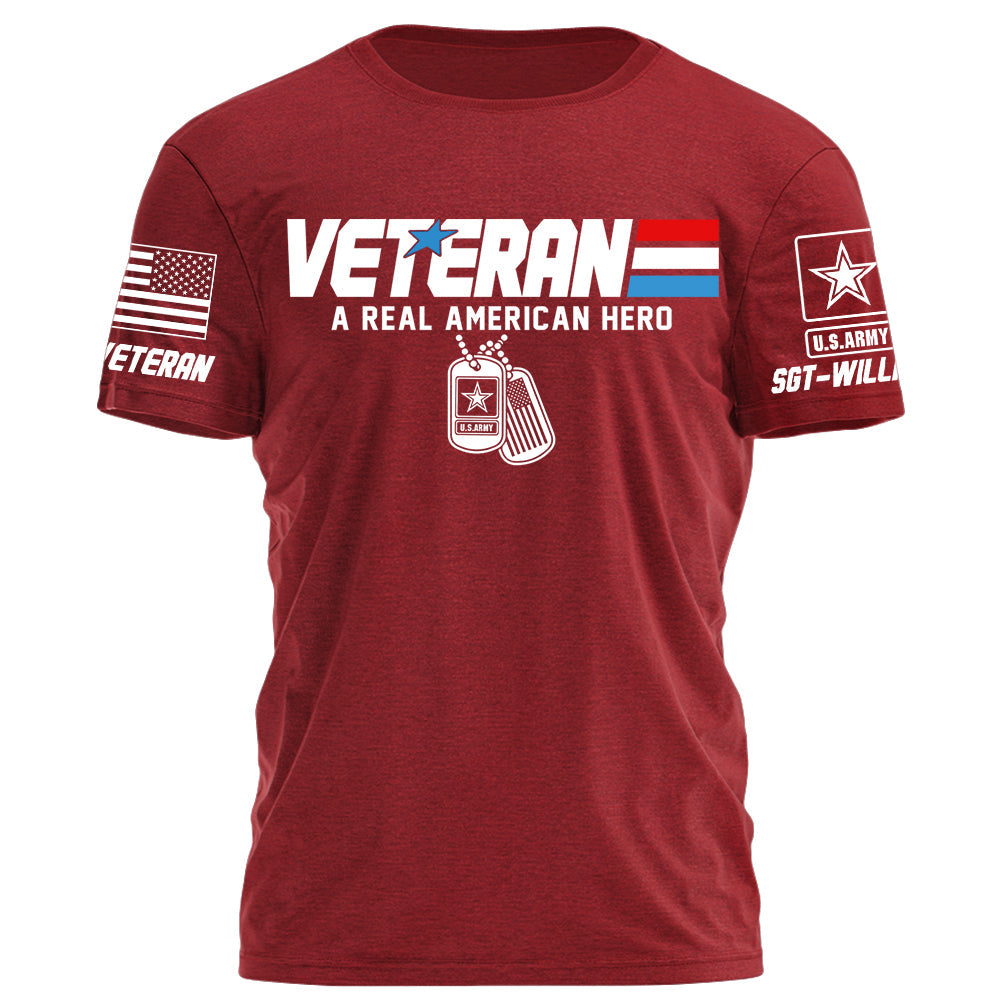 Veteran A Real American Hero Personalized Shirt For Veteran Custom Branch Name H2511