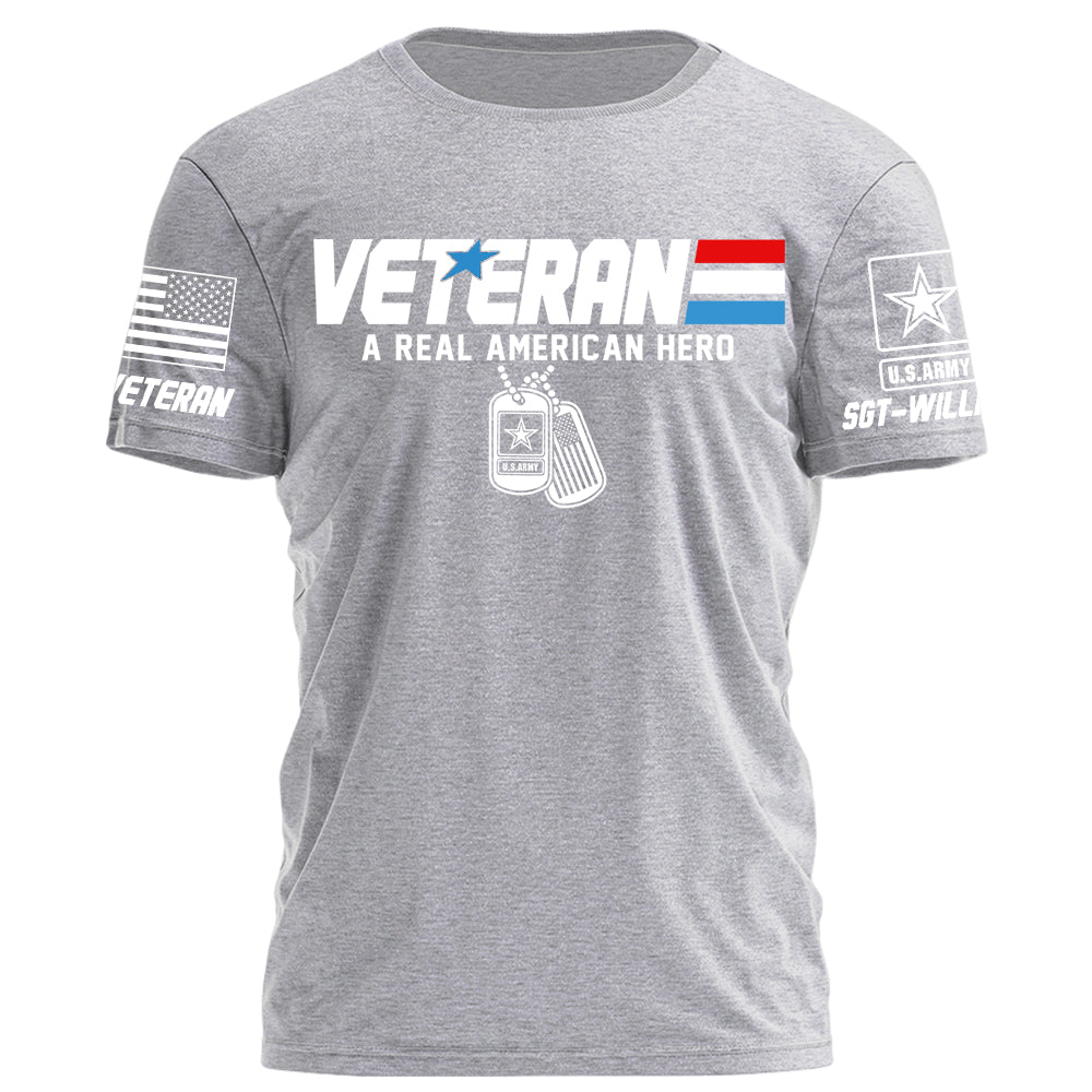 Veteran A Real American Hero Personalized Shirt For Veteran Custom Branch Name H2511