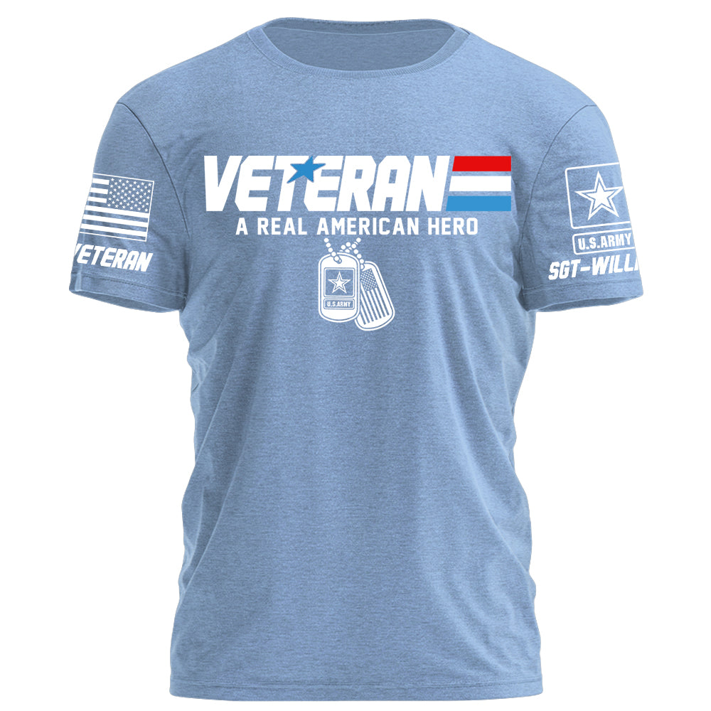 Veteran A Real American Hero Personalized Shirt For Veteran Custom Branch Name H2511