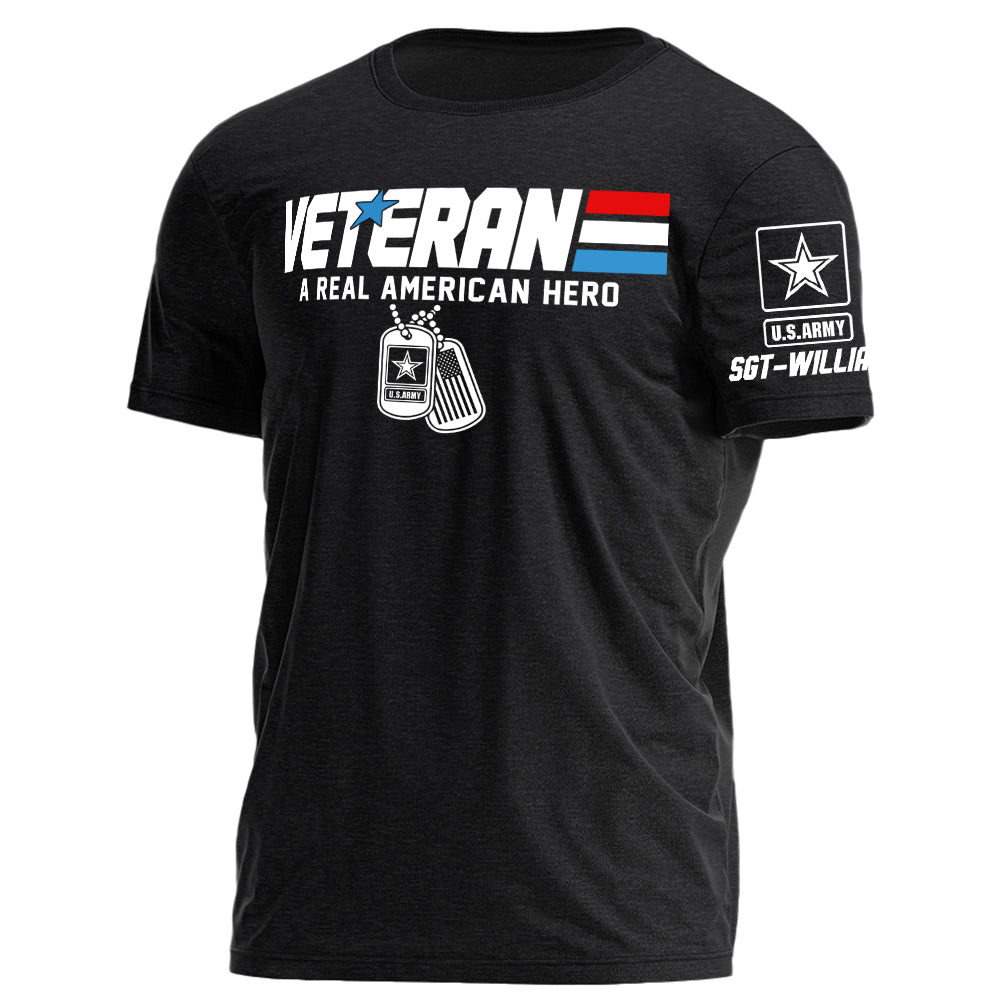 Veteran A Real American Hero Personalized Shirt For Veteran Custom Branch Name H2511