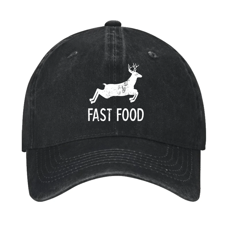 Fast Food Deer Print Cap (Free Customization)