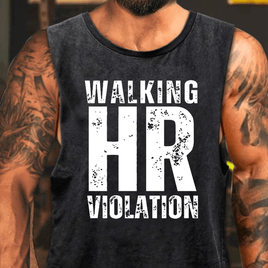 Walking HR Violation Washed Tank Top