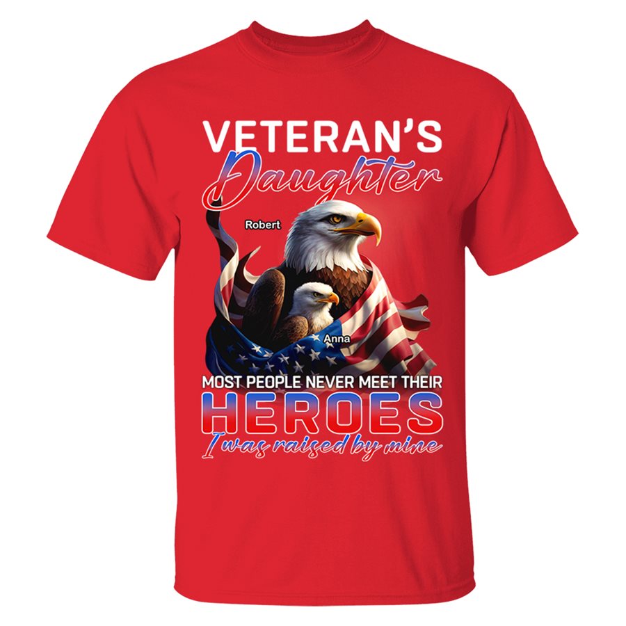 Veteran's Daughter Most People Never Meet Their Heroes Custom Shirt Gift For Veterans Daughter H2511 Trna