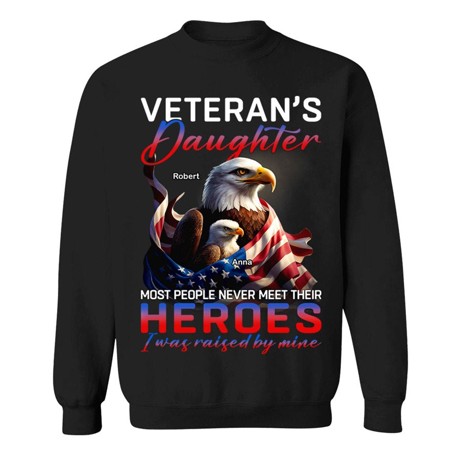 Veteran's Daughter Most People Never Meet Their Heroes Custom Shirt Gift For Veterans Daughter H2511 Trna