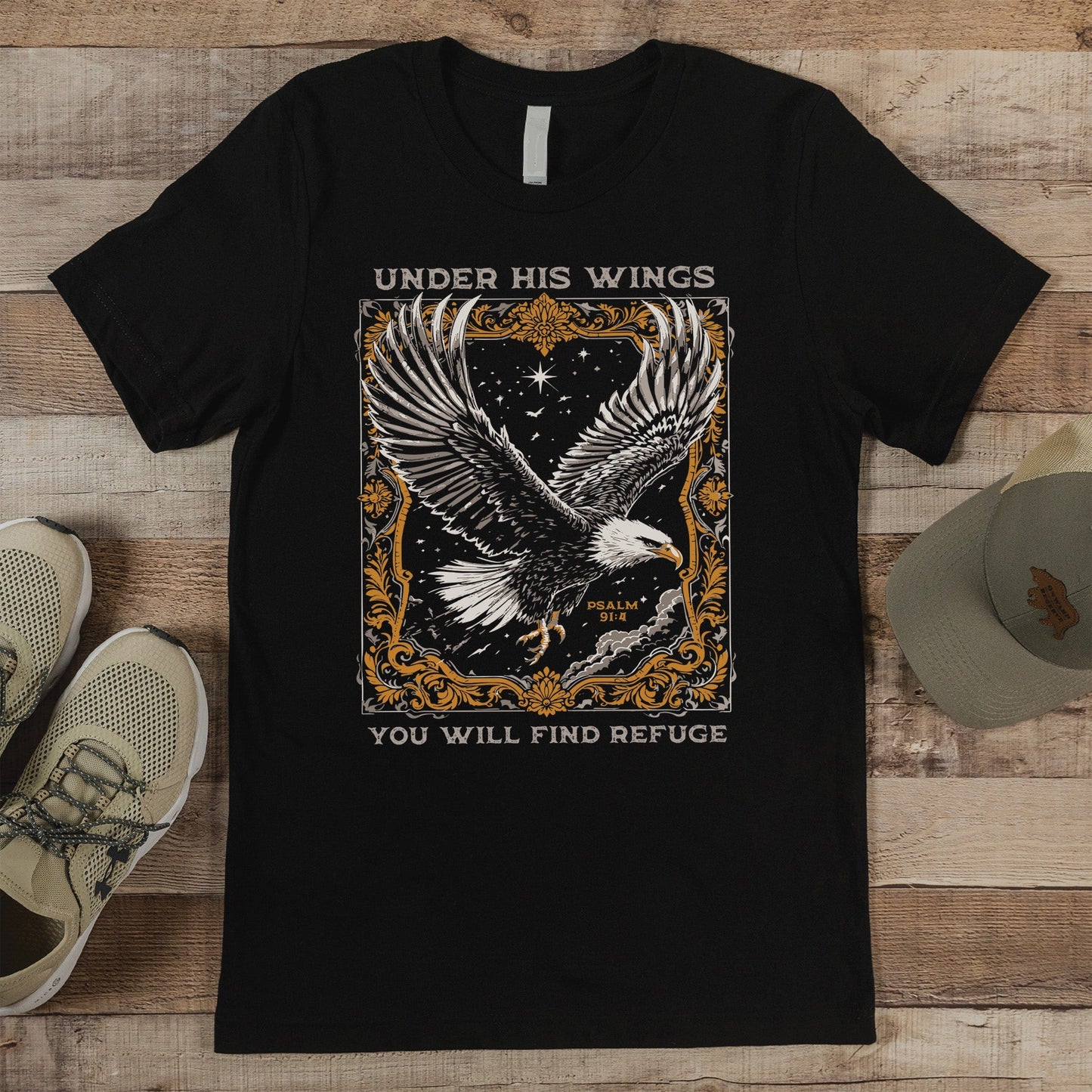 Under His Wings Eagle Men's Tee