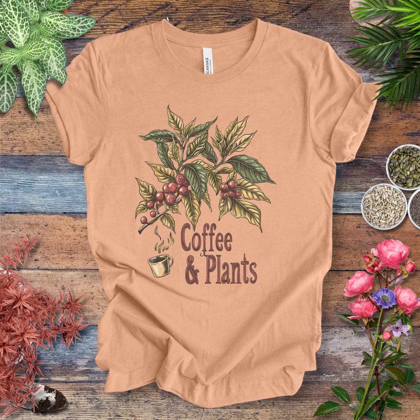 Coffee & Plants Botanical T-Shirt