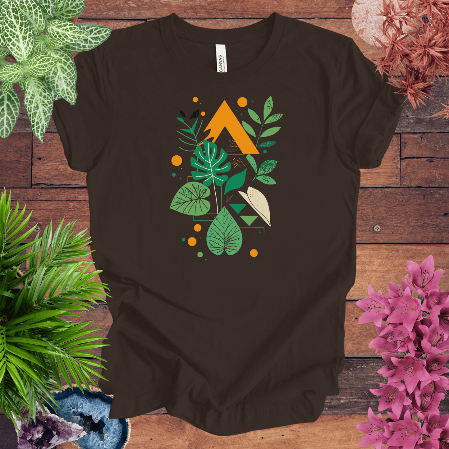 Botanical Houseplant Modern T-Shirt