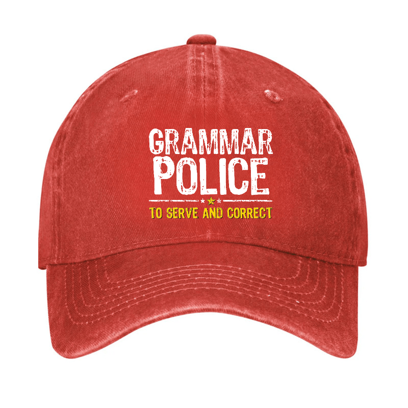 Grammar Police To Serve And Correct Funny Meme Cap