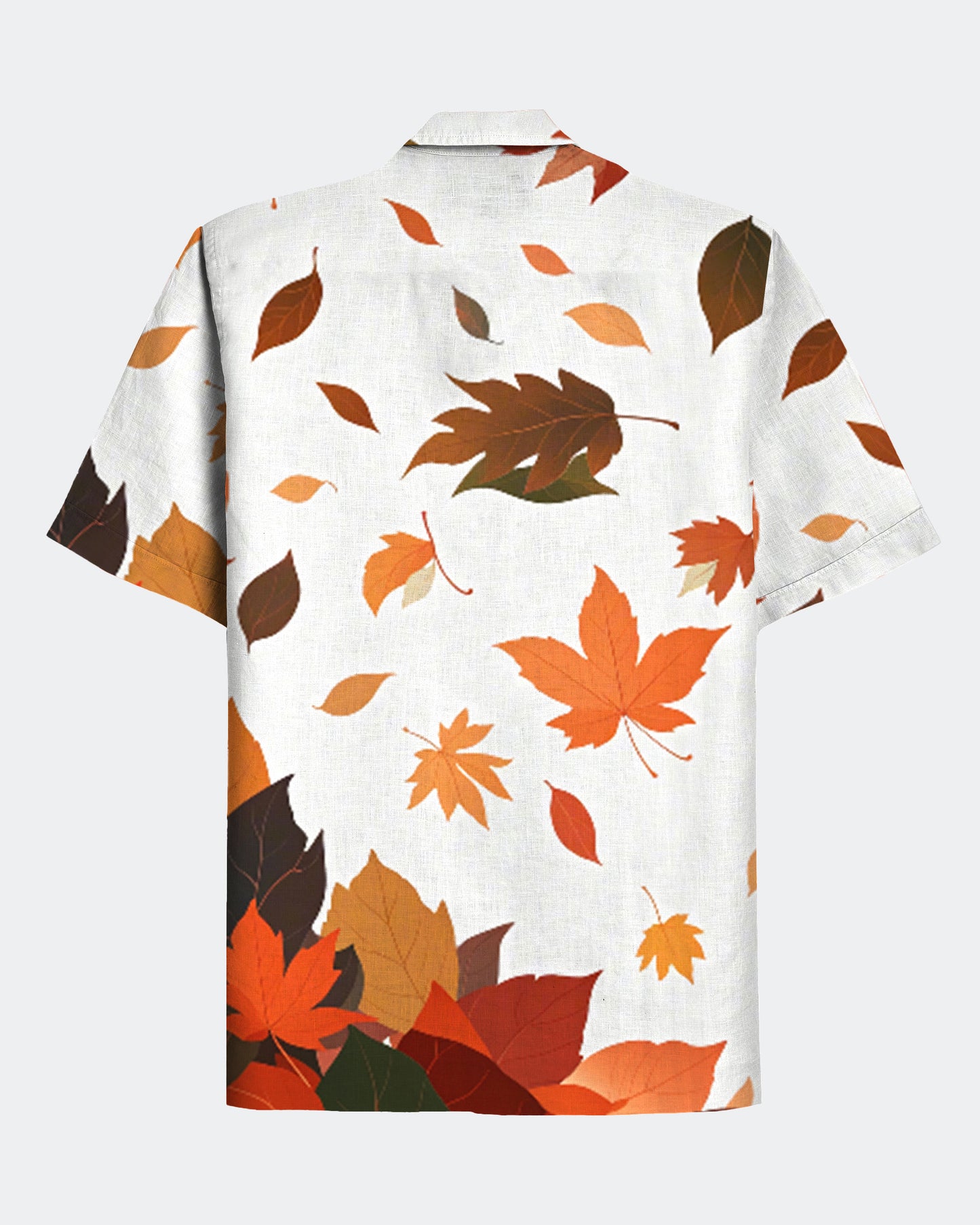 Men's Hawaii Simple Maple Leaf Print Short Sleeve Shirt