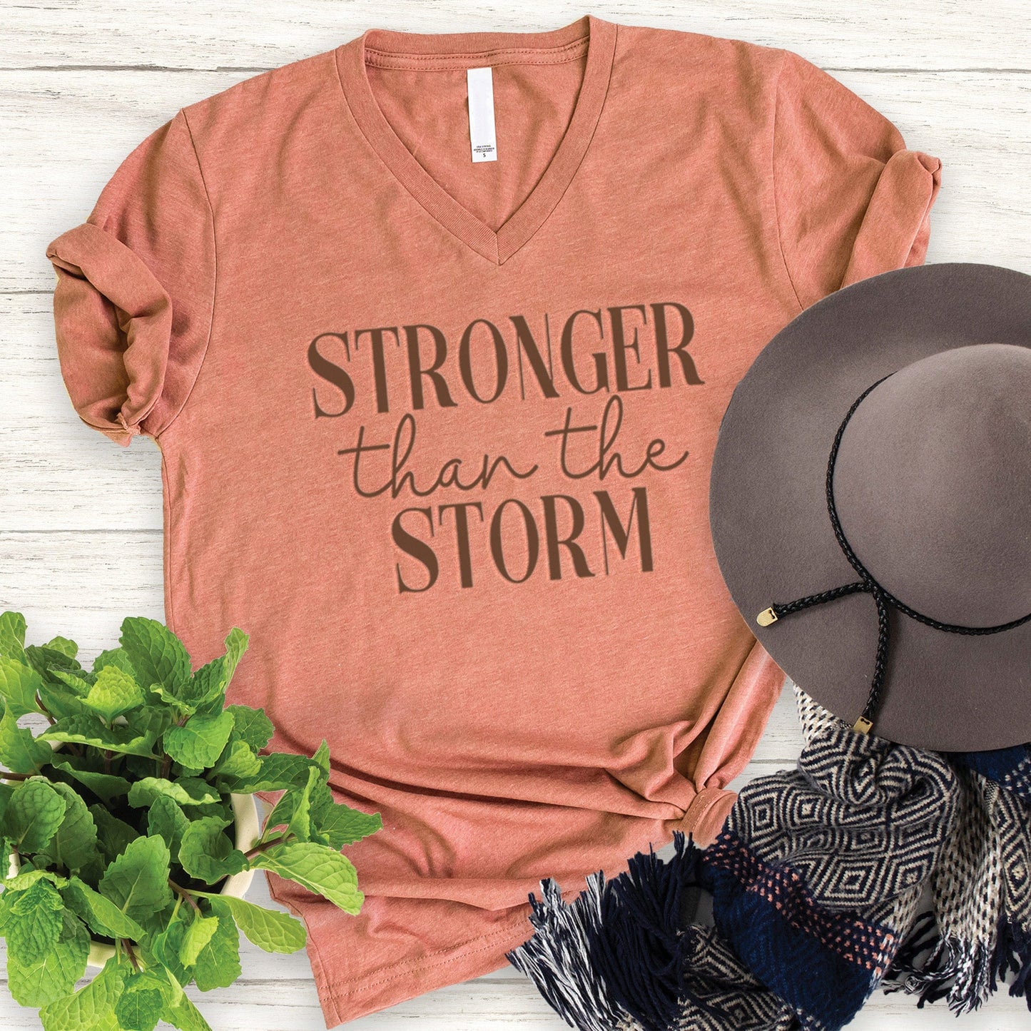 Stronger than the Storm V-Neck