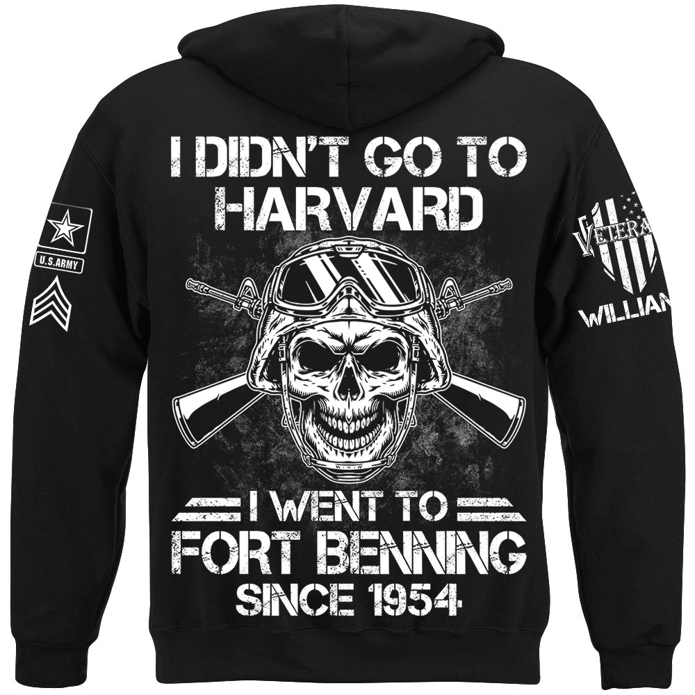 Veteran Custom Shirt I Didn't Go to Harvard I Went To Military Base Custom Shirt For Veteran Dad Grandpa H2511