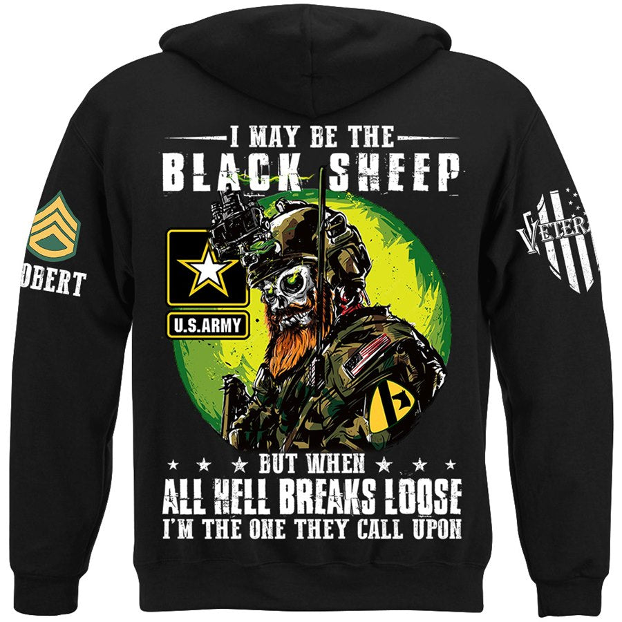 I May Be The Black Sheep But When All Hell Breaks Loose I'm The One They Call Upon Custom Shirt Gift For Veteran Dad Grandpa H2511 Trna