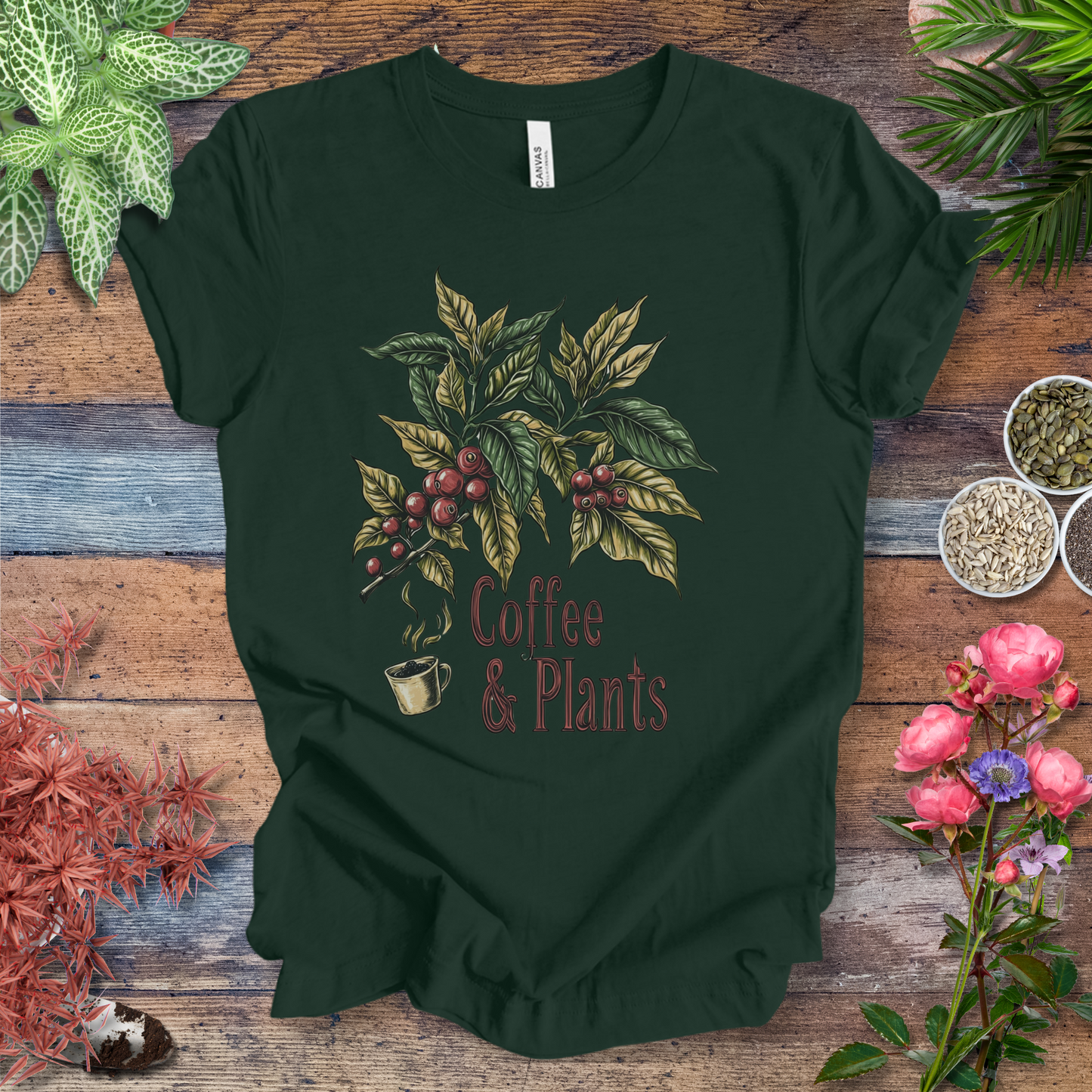 Coffee & Plants Botanical T-Shirt