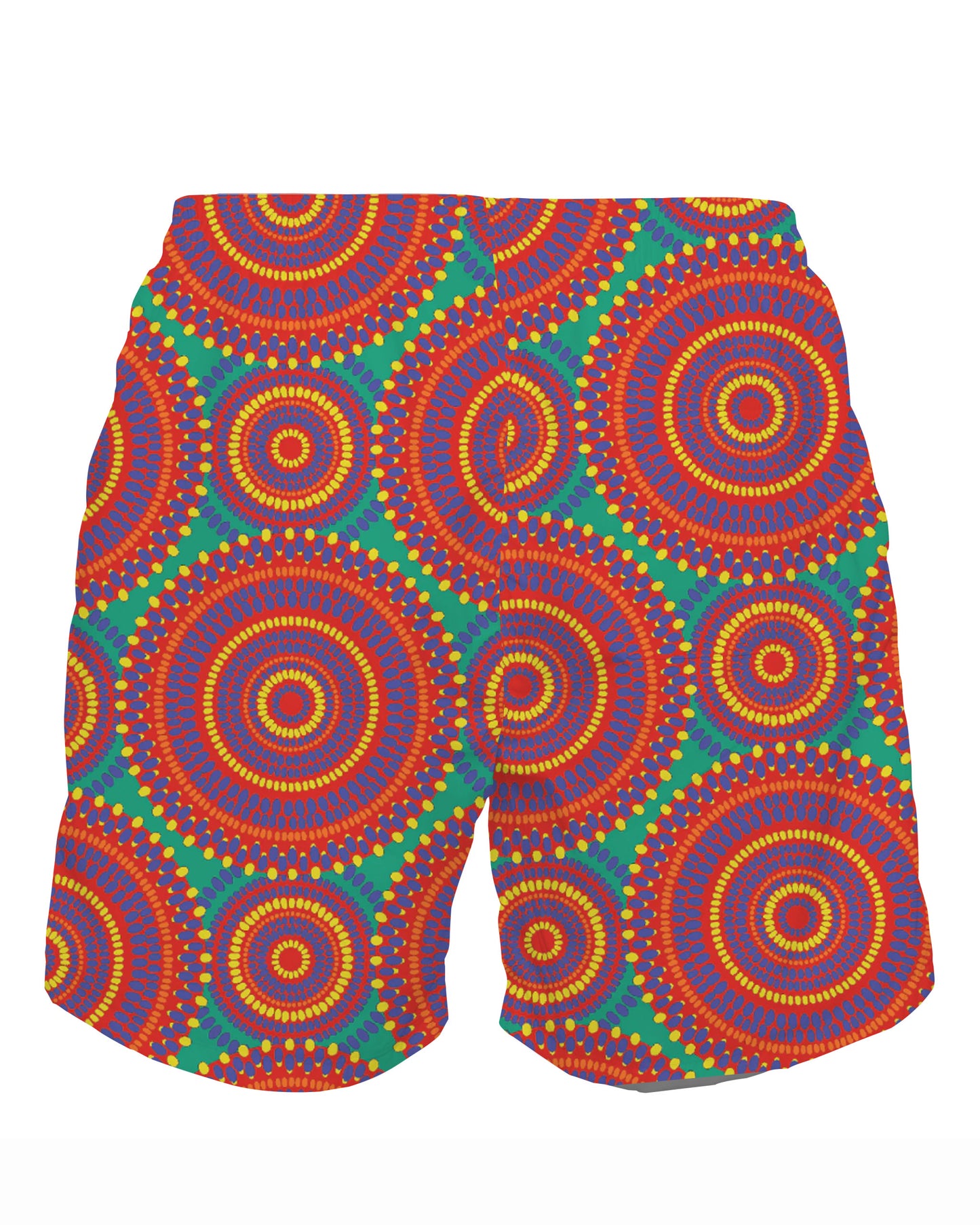 Colorful Circle Print Men's Plus Size Beach Quick-drying Trunks Swimming Trunks