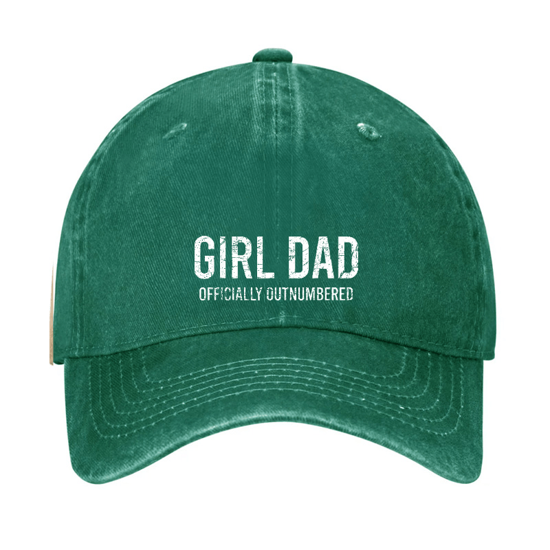 Girl Dad Officially Outnumbered Funny Cap