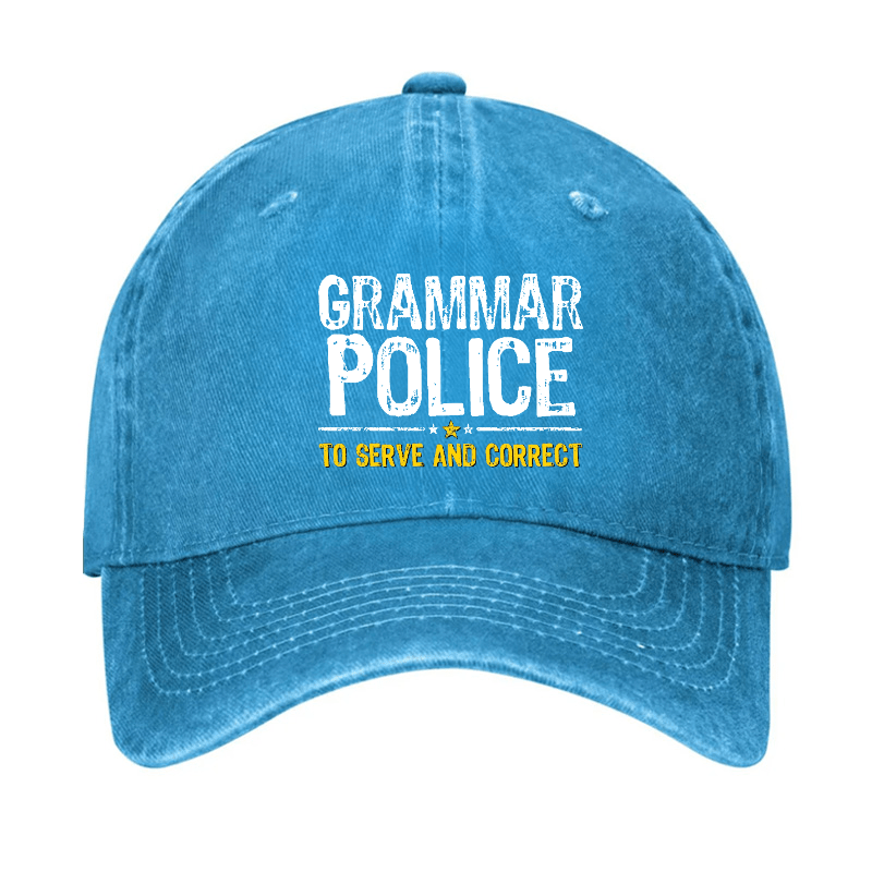 Grammar Police To Serve And Correct Funny Meme Cap