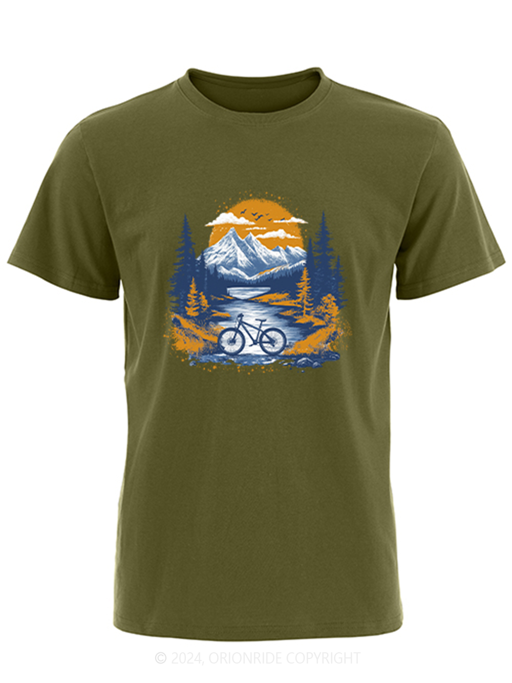 Orionride Short Sleeves Sunset Forest Bike T-Shirt