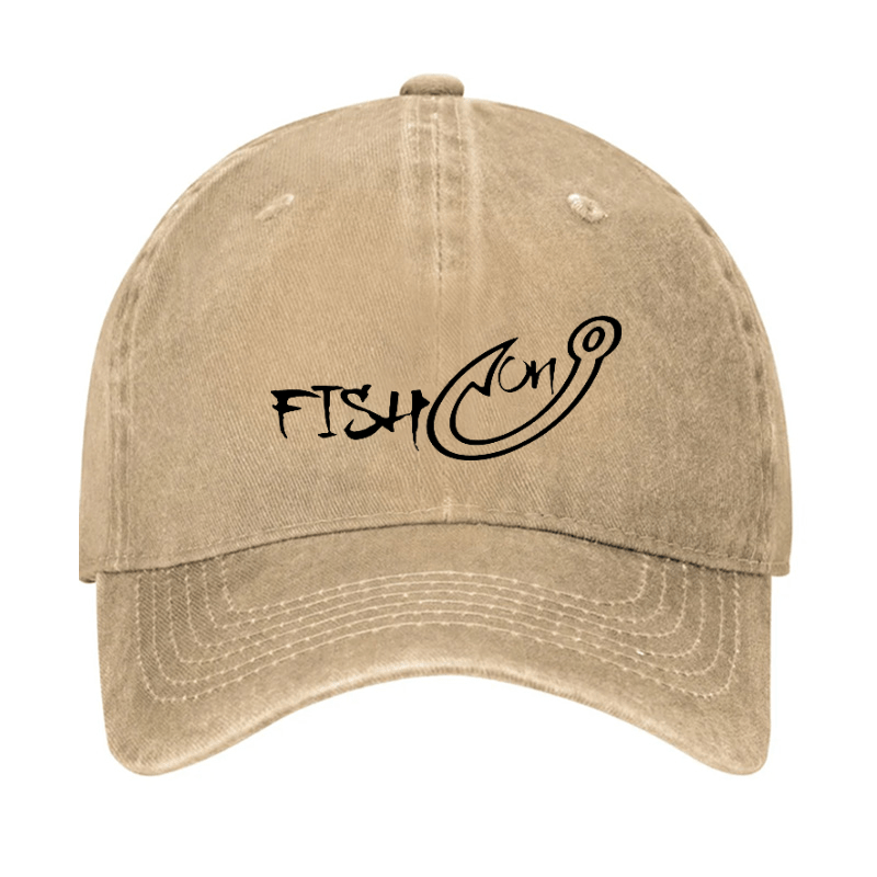 Fish On Funny Fishing Cap