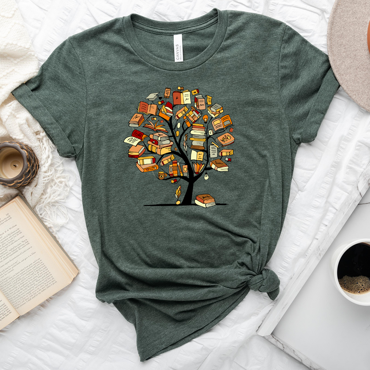 book tree unisex tee