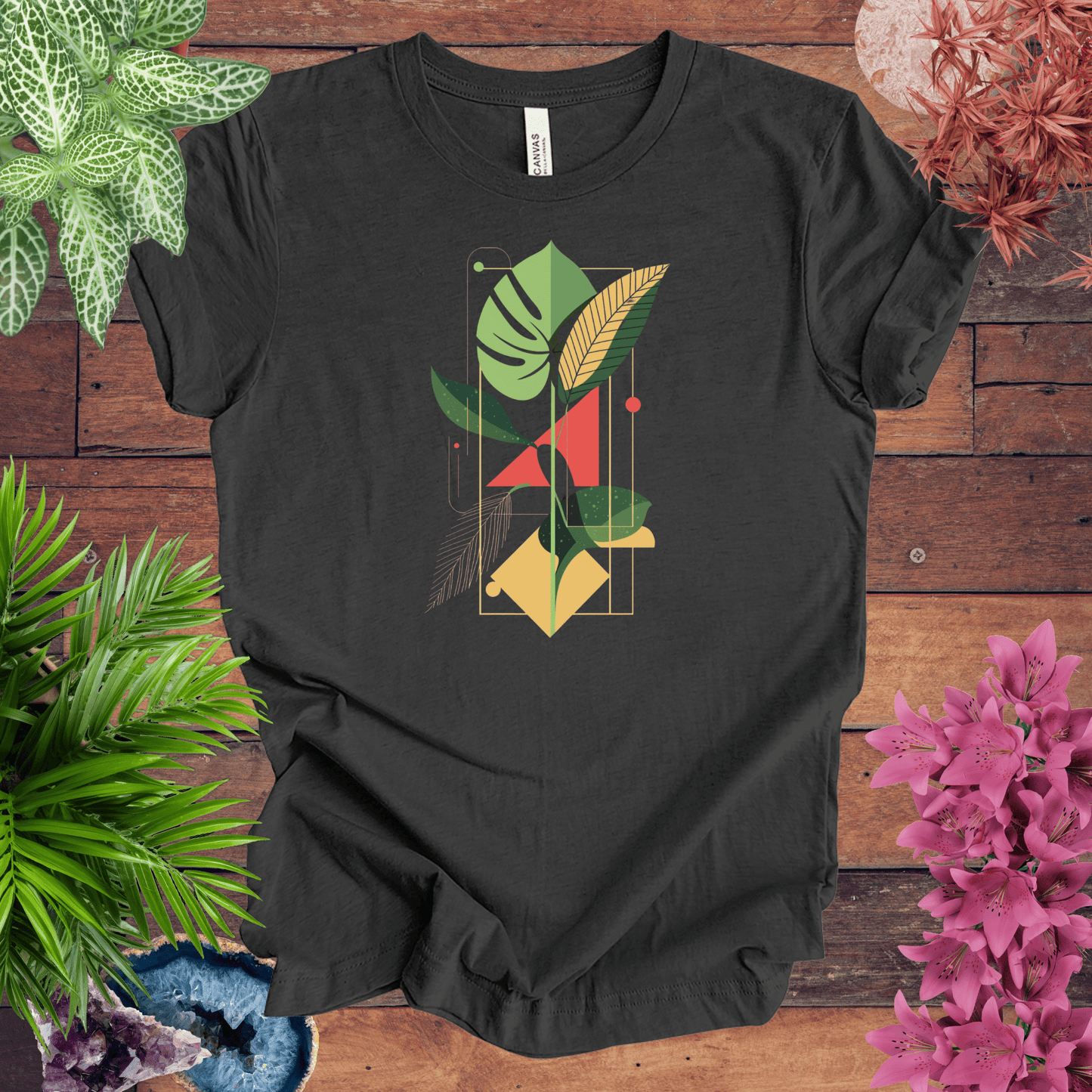 Botanical Houseplant Retro T-Shirt