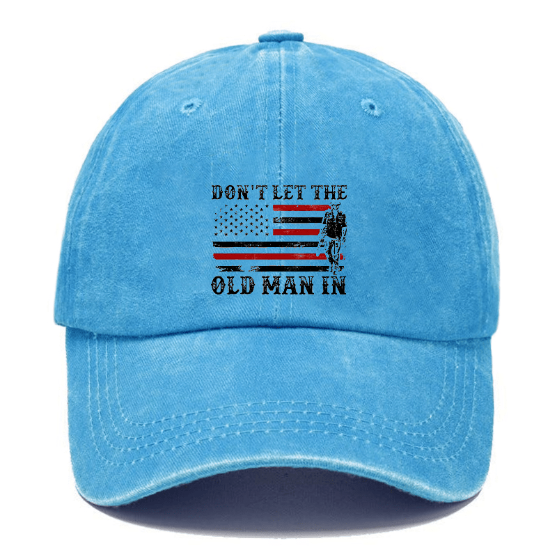 Maturelion Custom Cap Don't Let The Old Man In USA Flag Cap (Free Customization)