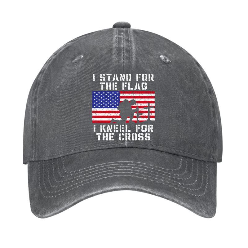 I Stand For The Flag I Kneel For The Cross Cap (Free Customization)