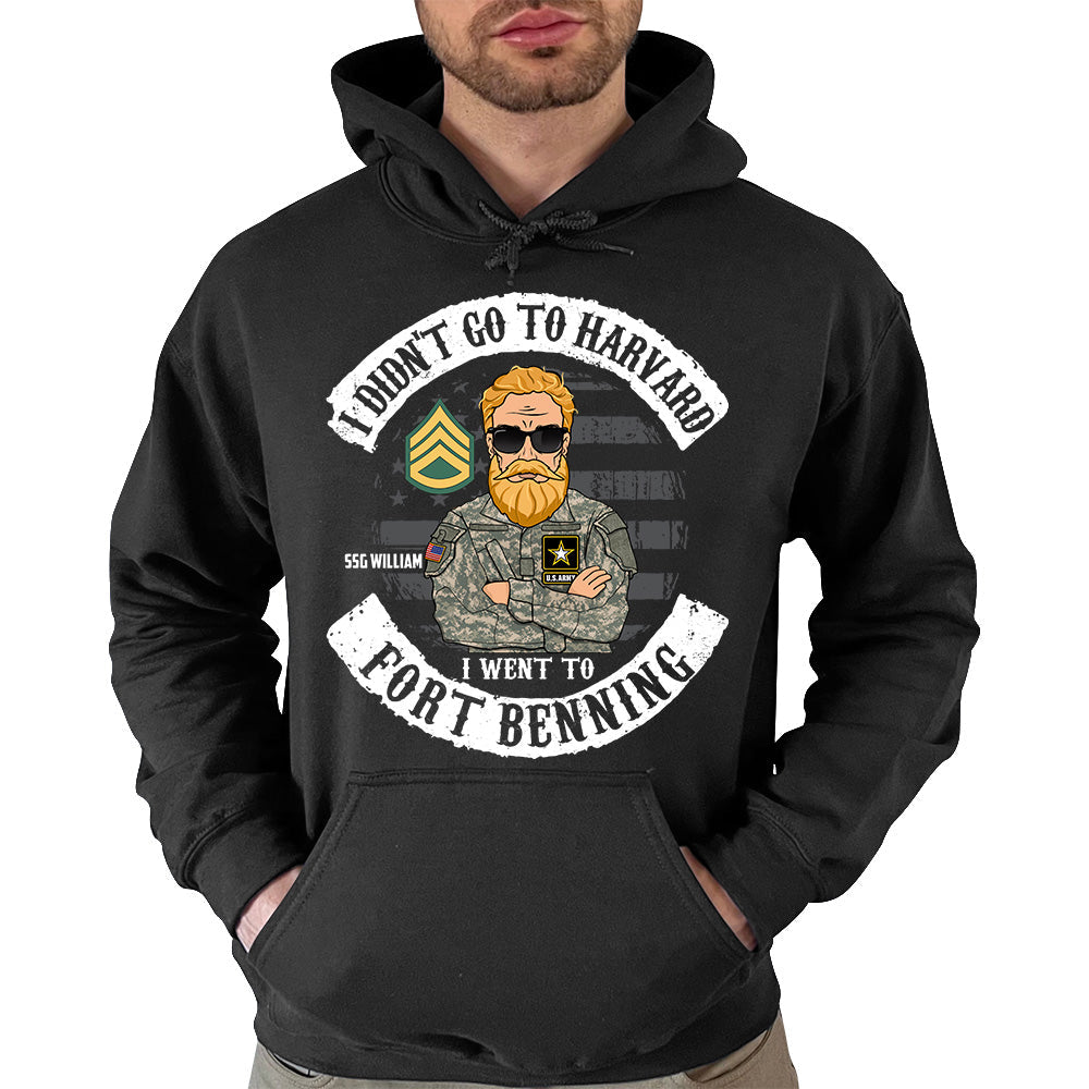 I Didn't Go To Harvard I Went To Military Base Personalized Shirt For Veterans Veteran's Day Gift H2511