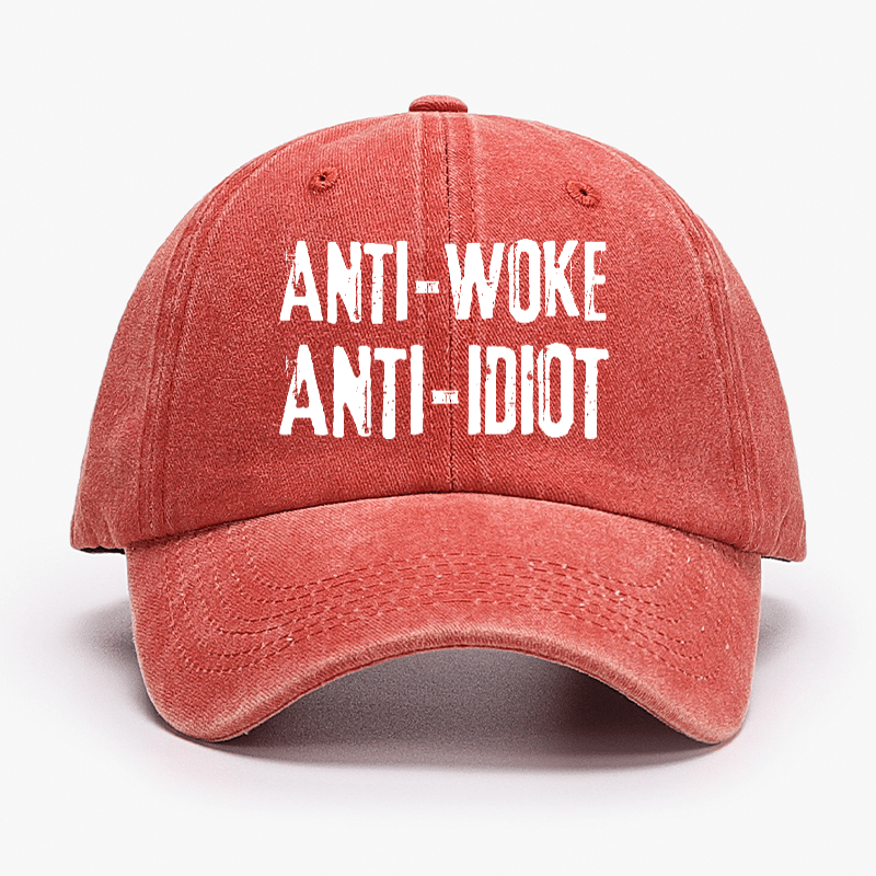 Anti-Woke Anti-Idiot Funny Sarcastic Cap