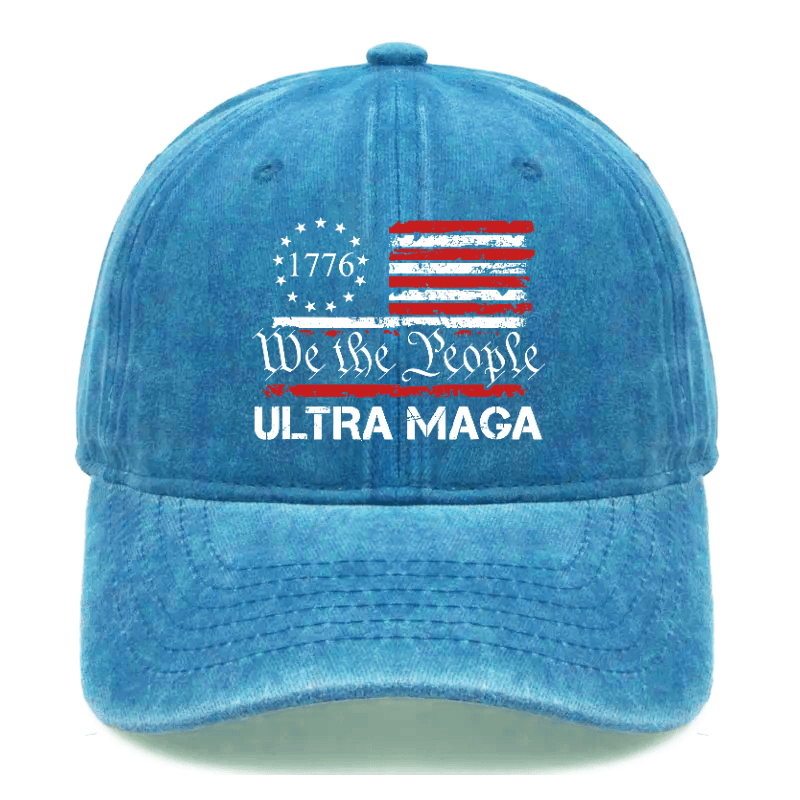 Maturelion Custom Cap 1776 We The People American Flag Ultra Maga Cap (Free Customization)