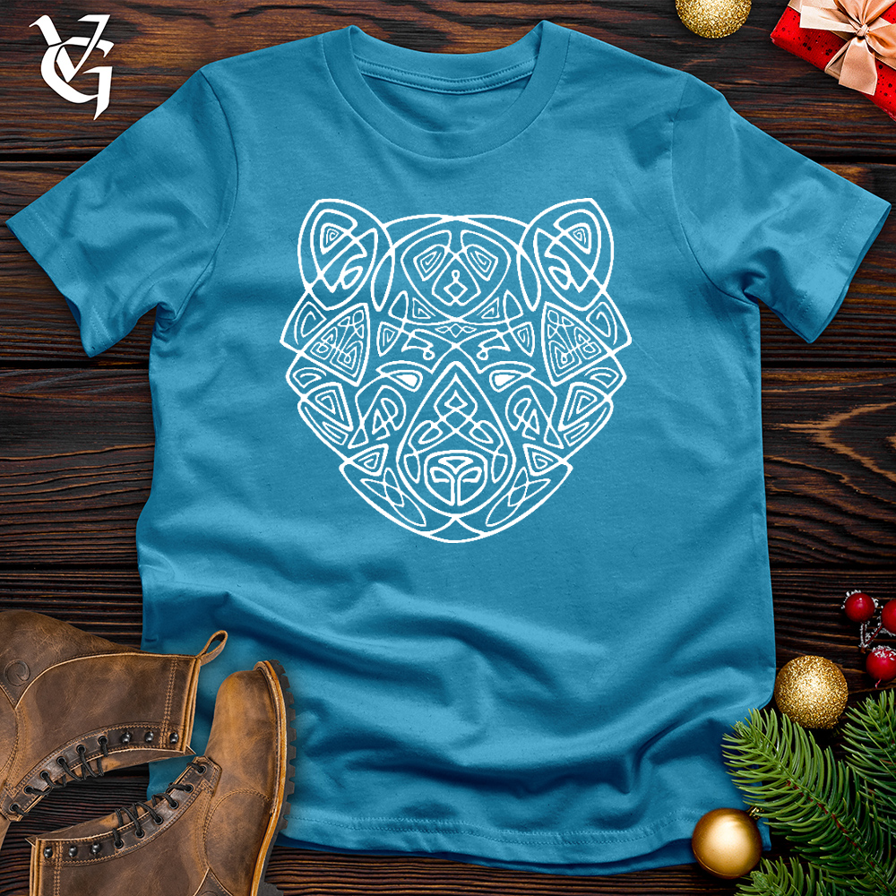 Bear Head Celtic Style Cotton Tee