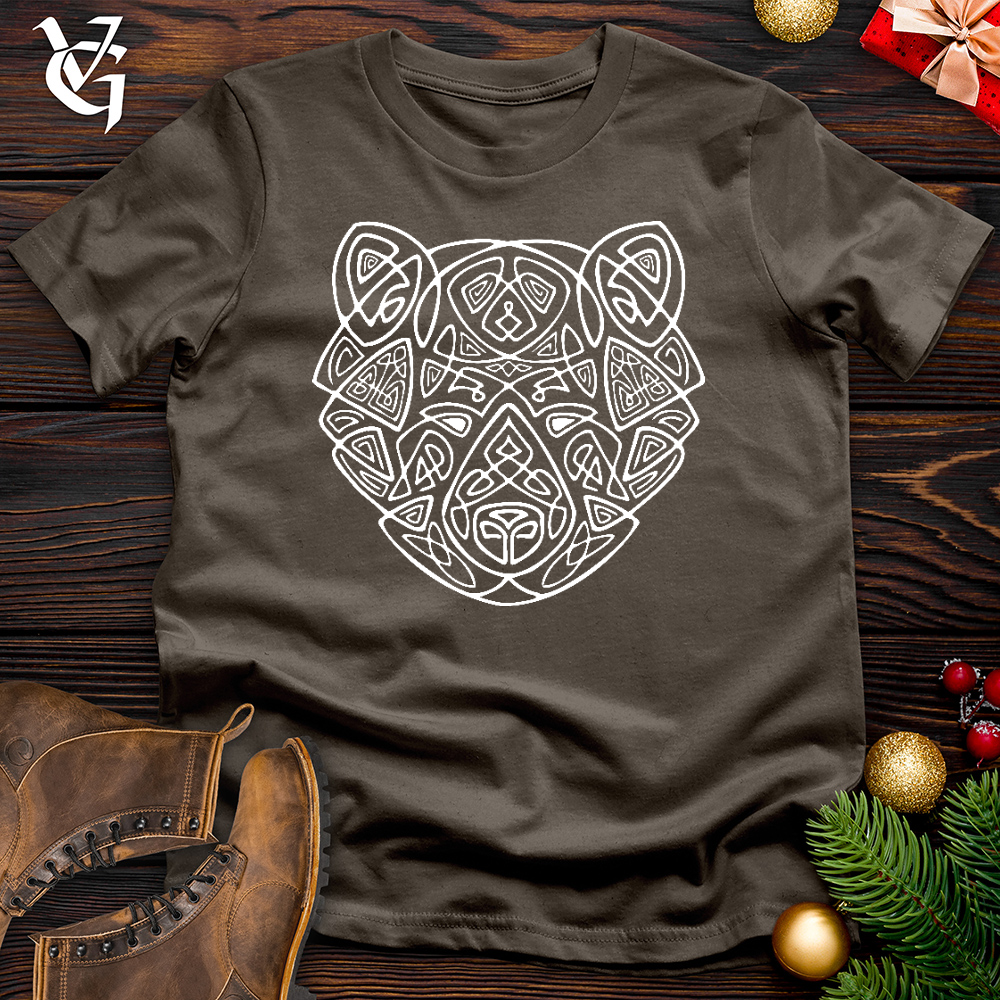 Bear Head Celtic Style Cotton Tee