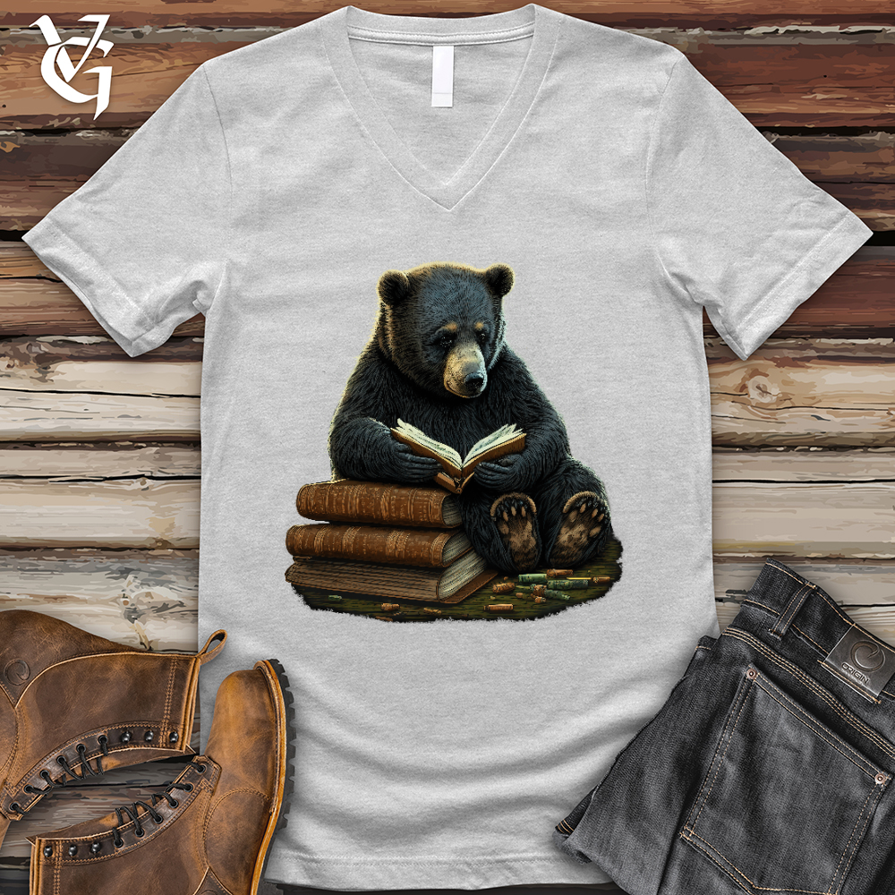 Studious Bear V- Neck Tee