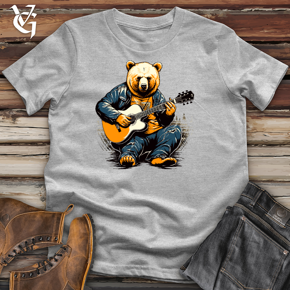 Bear Play Guiter Cotton Tee