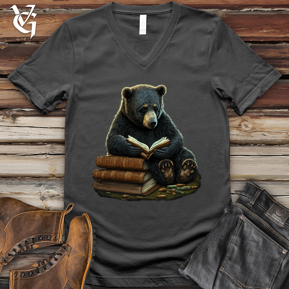 Studious Bear V- Neck Tee