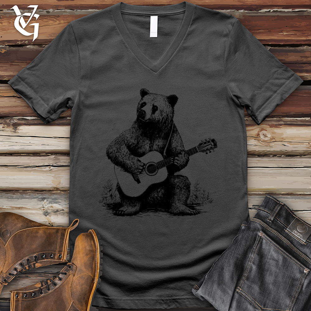 Bear Guitarist V-Neck Tee