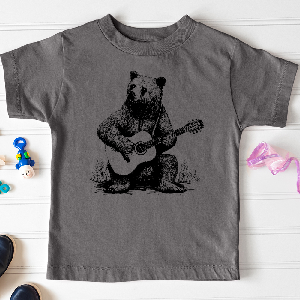 Bear Guitarist Toddler Tee