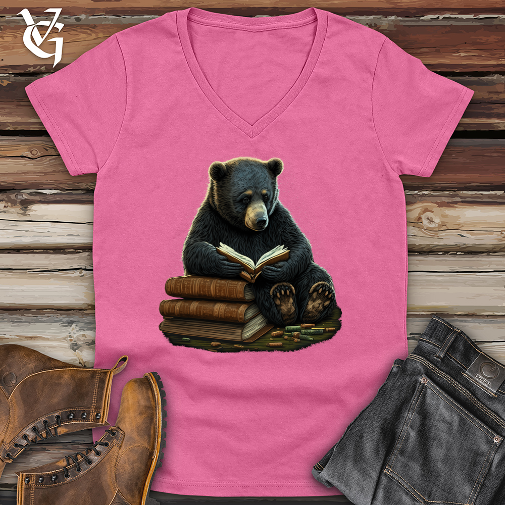 Studious Bear Softstyle V-Neck