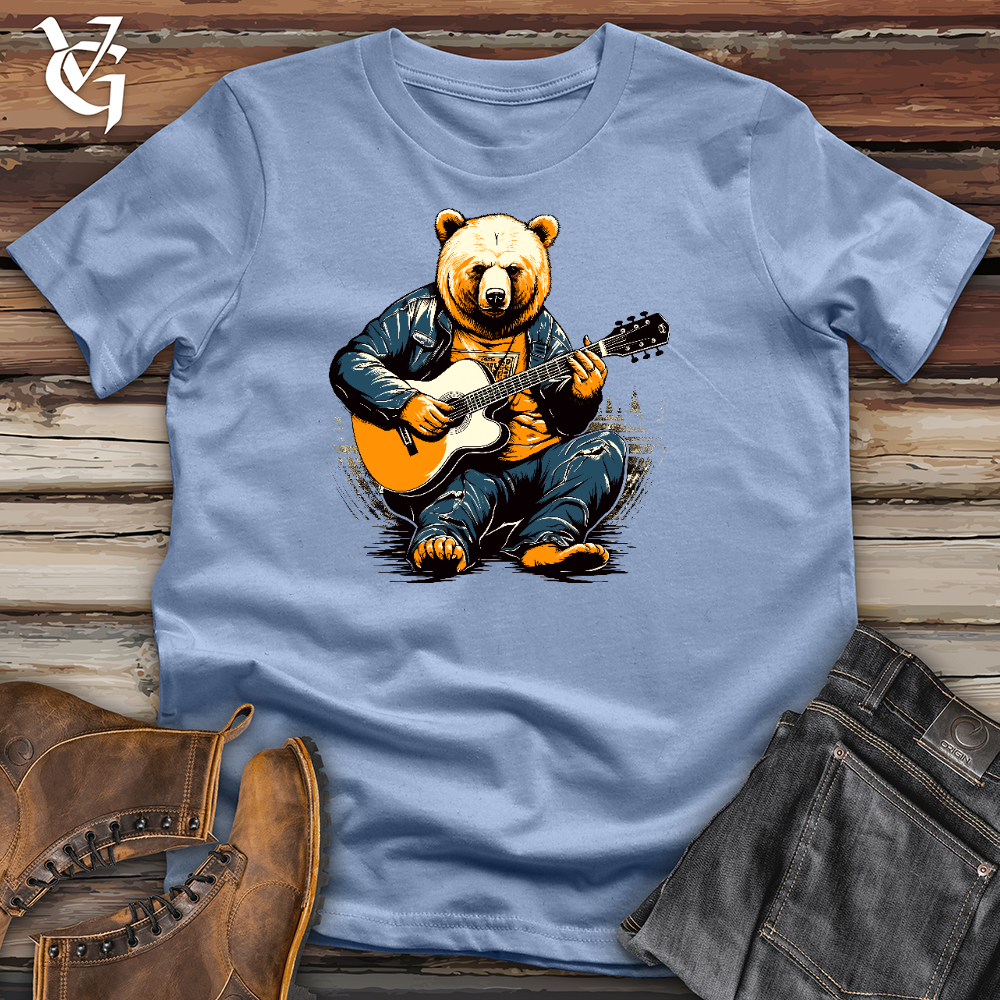 Bear Play Guiter Cotton Tee