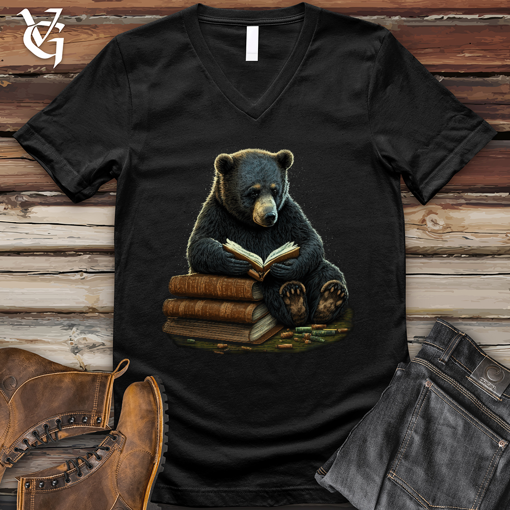 Studious Bear V- Neck Tee