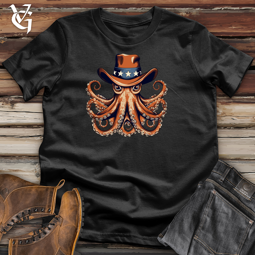 Vintage Cowboy Octopus Cotton Tee