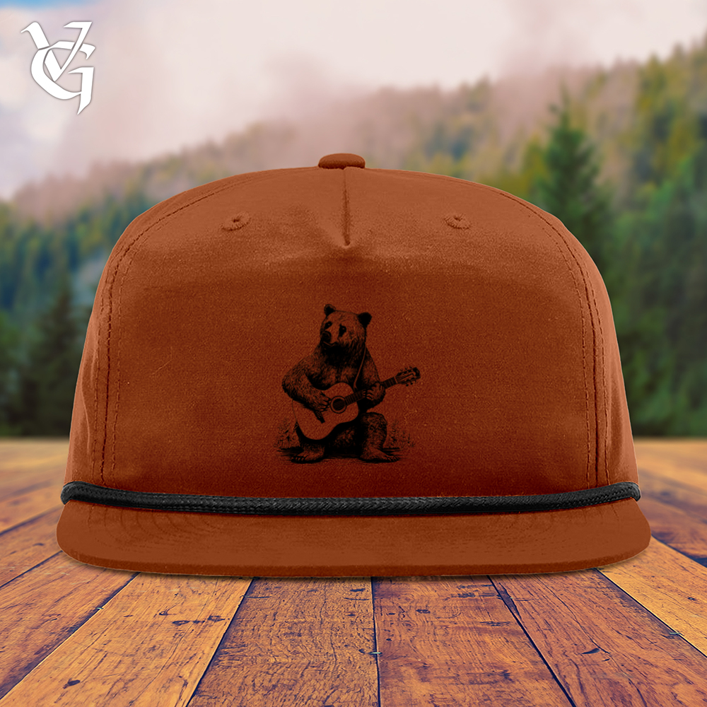 Bear Guitarist Snapback Cap