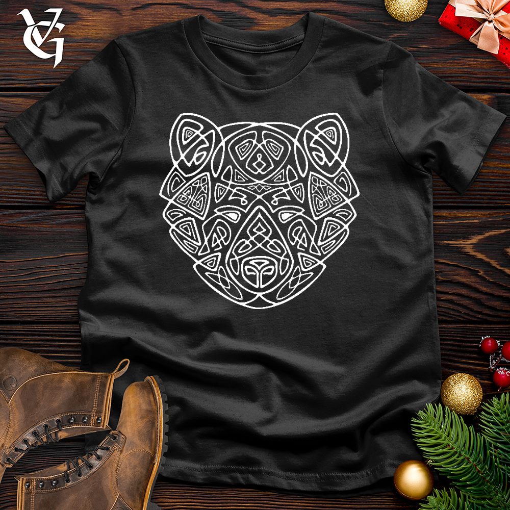 Bear Head Celtic Style Cotton Tee