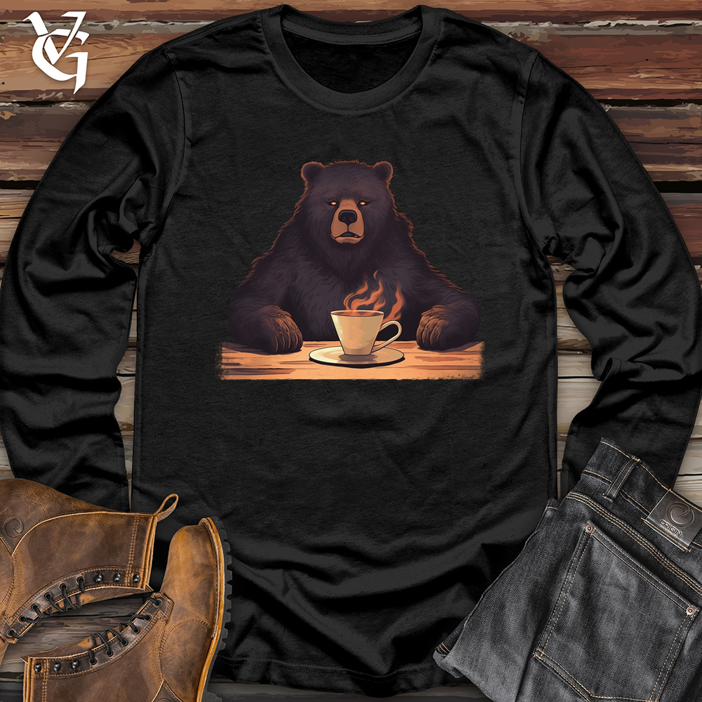 Bear Coffee Cloud Softstyle Long Sleeve