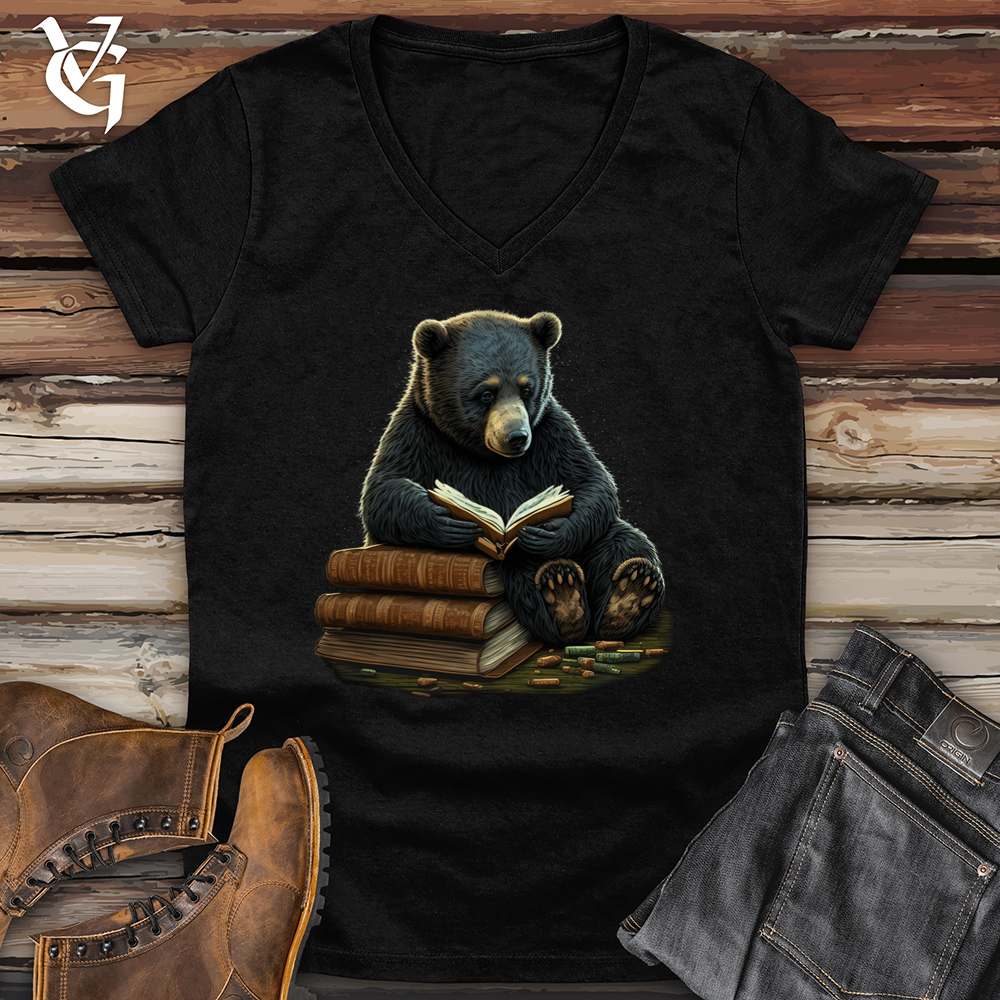 Studious Bear Softstyle V-Neck