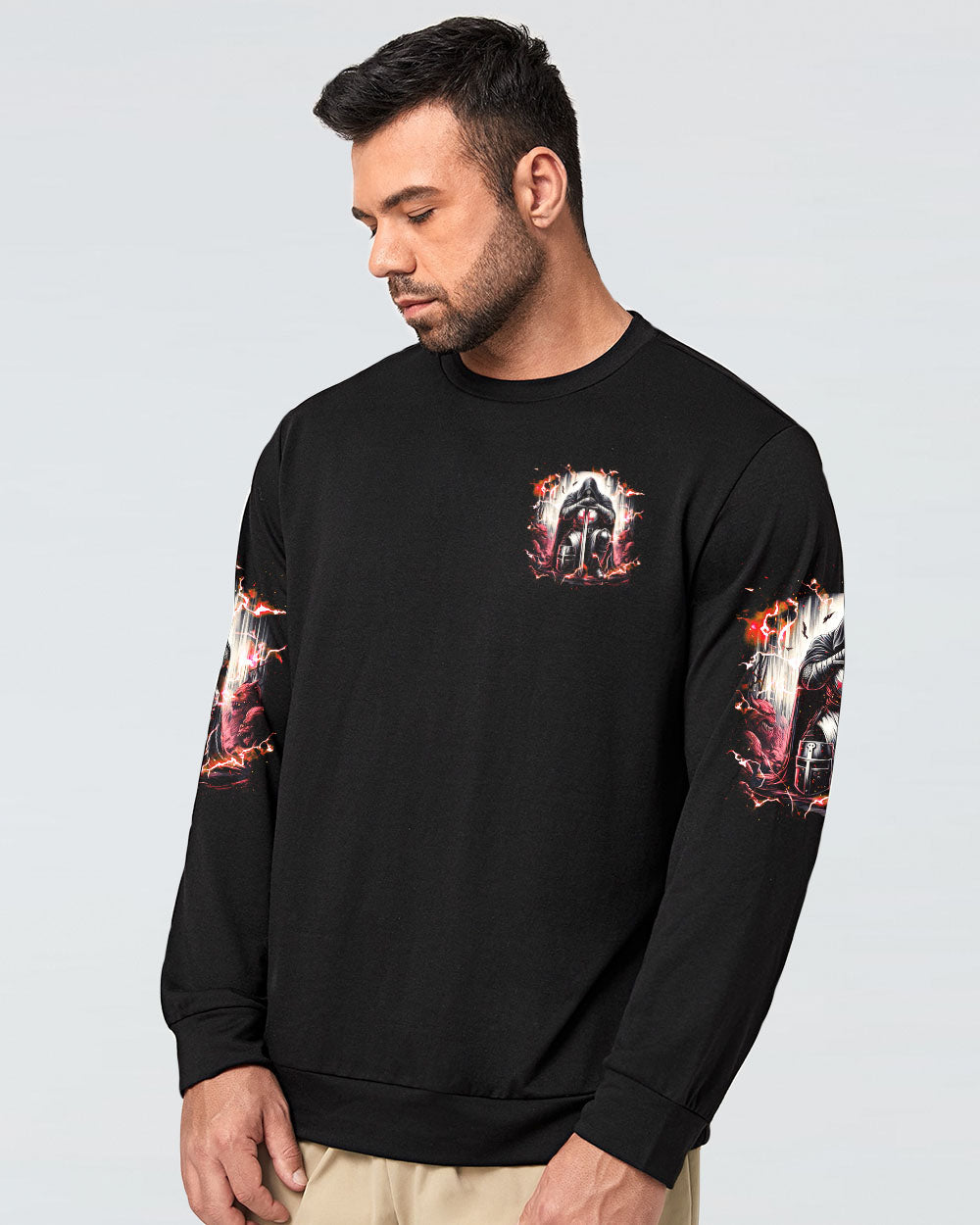 The Devil Saw Me With My Head Down Warrior Men's All Over Print Shirt  - Tlnz1112242