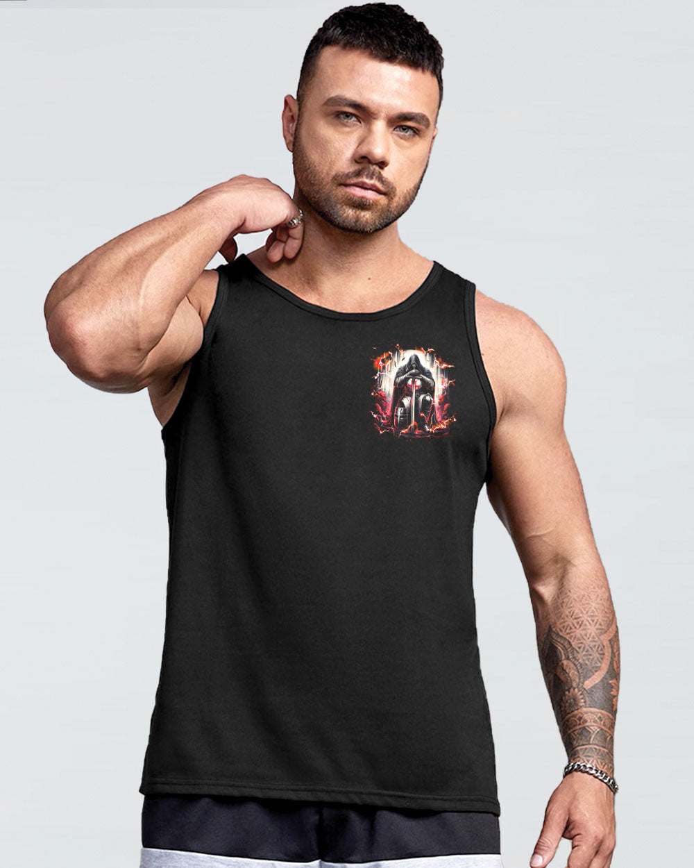 The Devil Saw Me With My Head Down Warrior Men's All Over Print Shirt  - Tlnz1112242