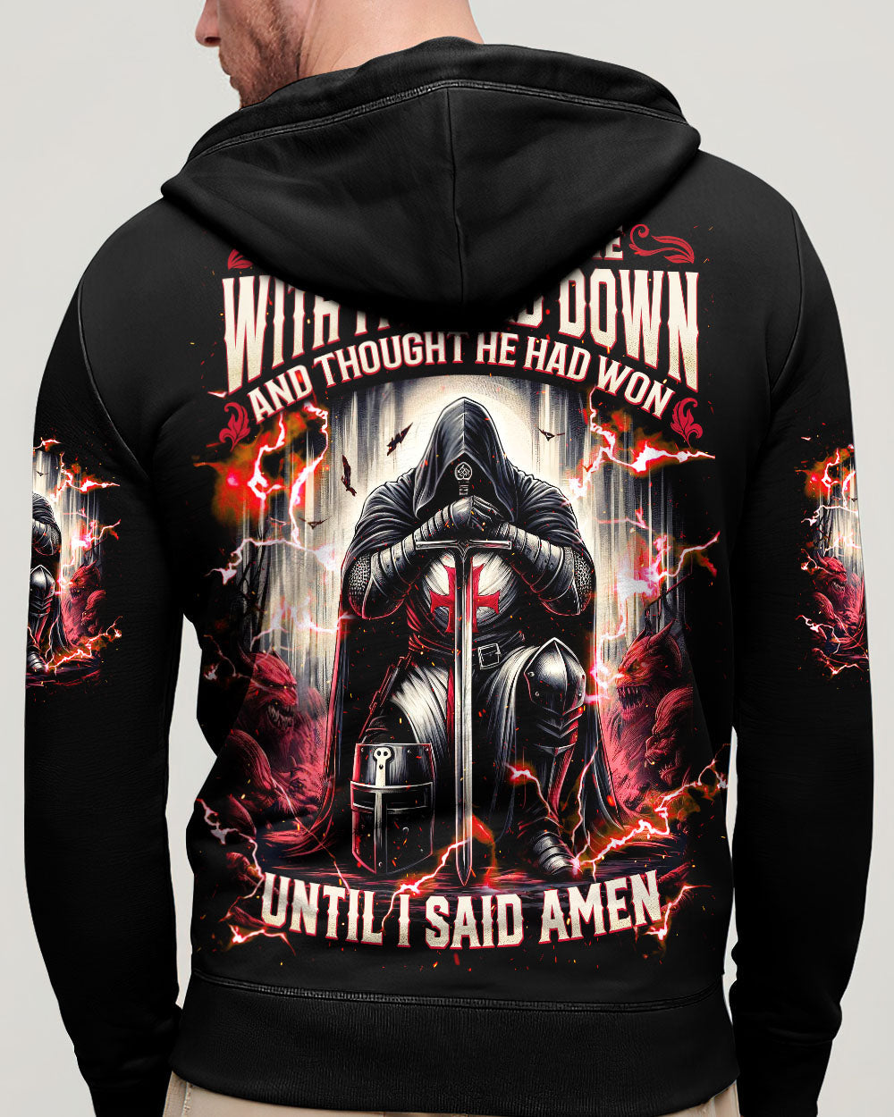 The Devil Saw Me With My Head Down Warrior Men's All Over Print Shirt  - Tlnz1112242