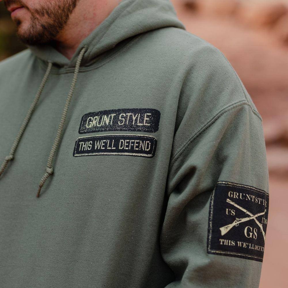 Name Tape Hoodie - Military Green