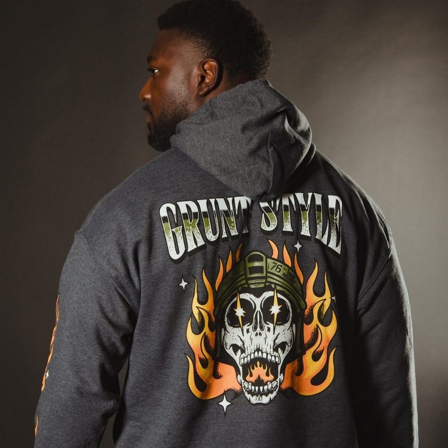 Flamethrower Hoodie - Dark Heather