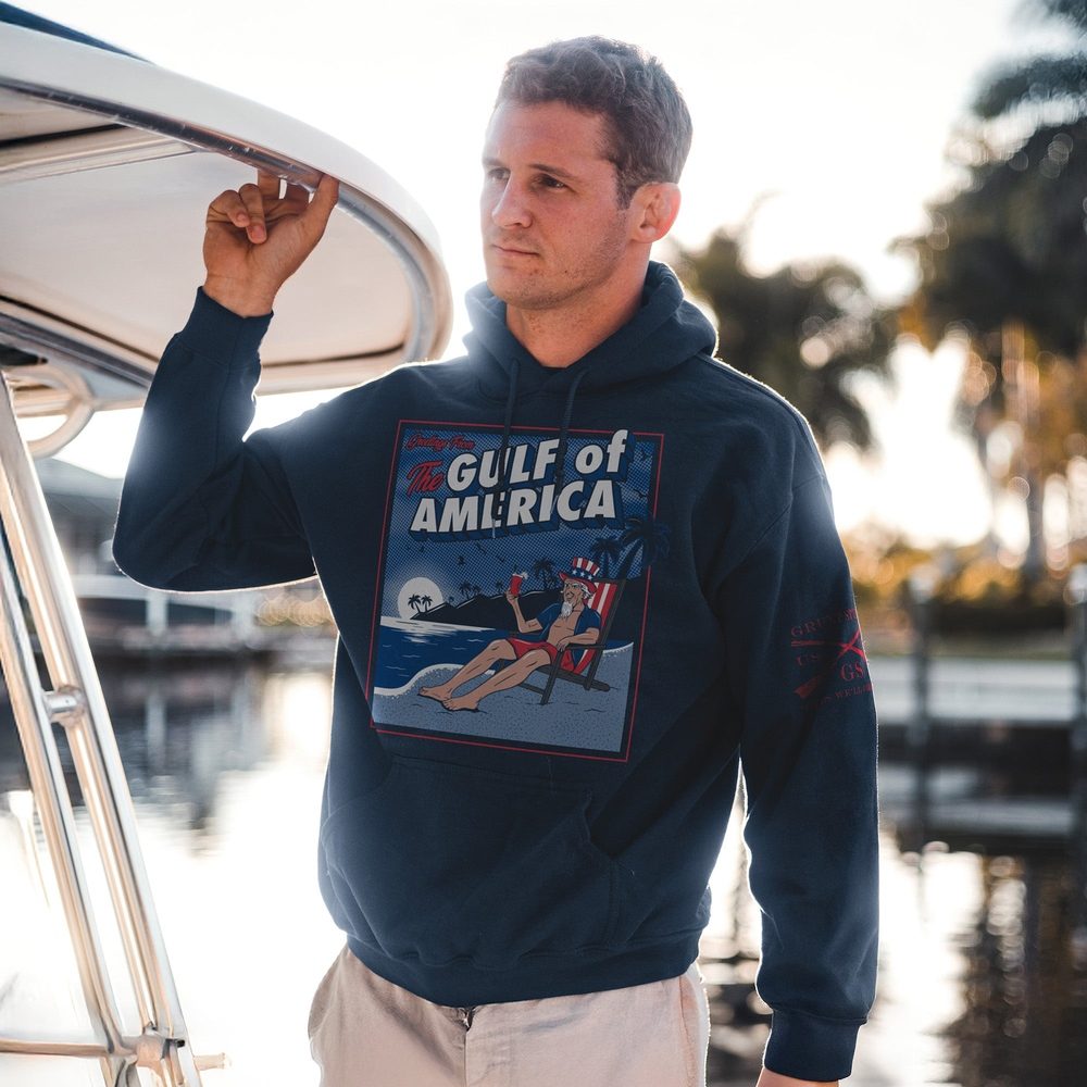 Greetings From The Gulf Of America Hoodie - Navy